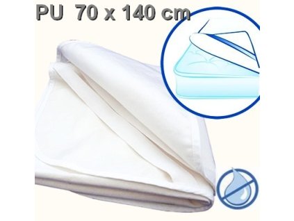 Nepropustný chránič matrací 70 x 140cm FROTÉ bílý PU (polyuraten)