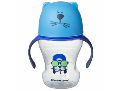 TOMMEE TIPPEE Hrnek s pítkem Soft 230ml 6m+ Blue