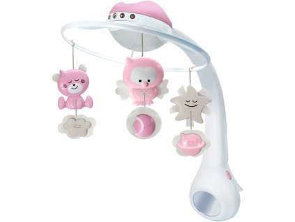 INFANTINO Hudební kolotoč nad postýlku s projekcí 3v1 Rose pink