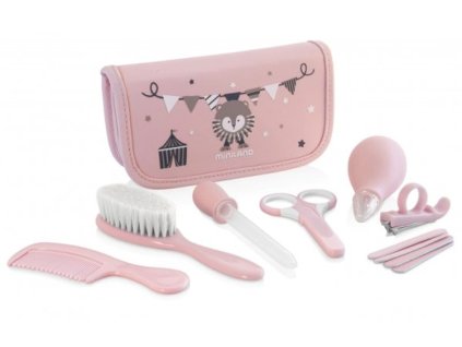 miniland sada hygienicka baby kit pink v pouzdru ruzova
