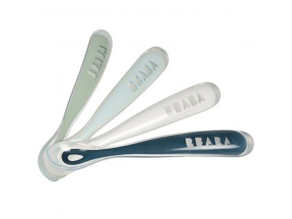 54718 beaba prvni lzicky silikonove rainbow 4ks