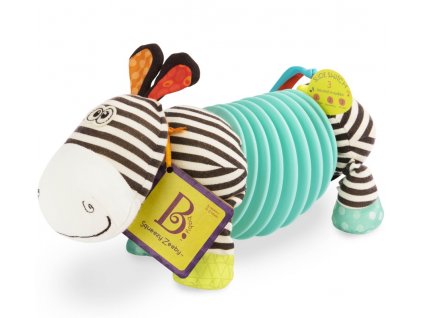 B TOYS Tahací harmonika zebra Squeezy Zeeby 1