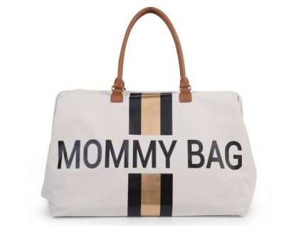 55003 childhome prebalovaci taska mommy bag off white black gold
