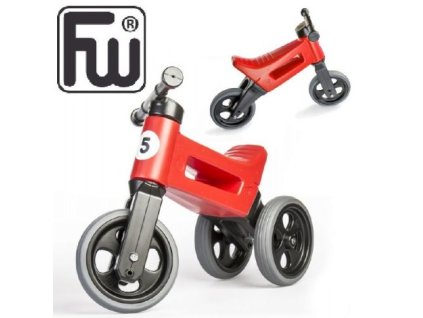 58498 odrazedlo funny wheels rider sport cervene 2v1 vyska sedla 28 30cm nosnost 25kg 18m