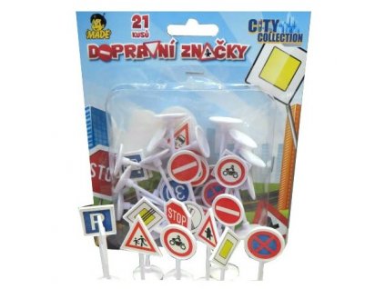 59722 city collection dopravni znacky na karte 21ks