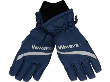 6079 winner ski zimni rukavice prstove tm modre vel l 8 let