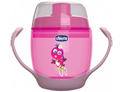 CHICCO Hrnek 180ml s pítkem 123,12m+ růžový