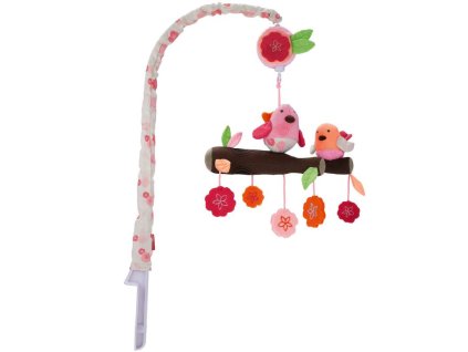 SKIP HOP Designový kolotoč nad postýlku PTÁČCI JARA pink 0m+