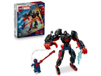 lego 76337 marvel robot milese moralese vs spider man 2099