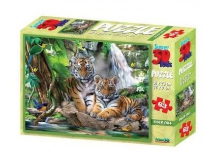 3D Kids Puzzle Tygři 63 dílků