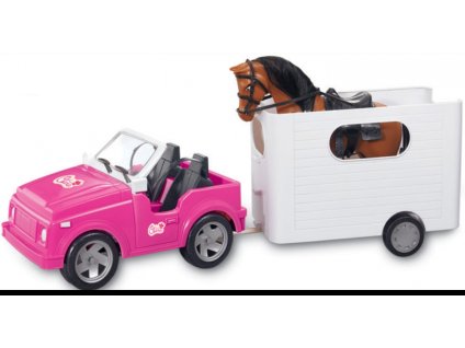 66274 auto pro panenky barbie s privesem a konem