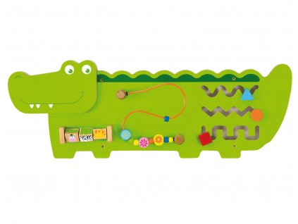 67375 viga drevena nastenna hra krokodyl 91cm zeleny