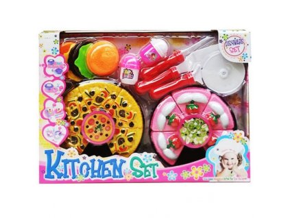 67771 kitchen set sada nadobi a jidla pizza dort