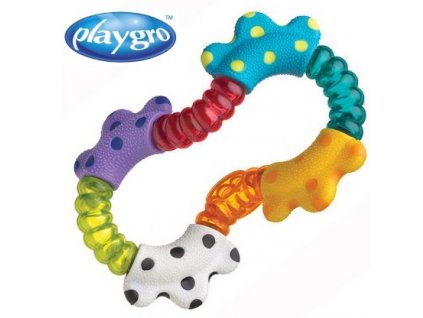 PLAYGRO Chrastící kousátko pohyblivá žížala, 3m+