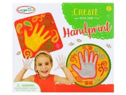 color day vyrobek ze sadry sada na otisk ruky