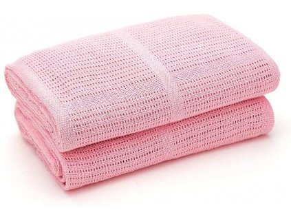 70126 lorelli detska hackovana bavlnena deka 75x100 cm pink