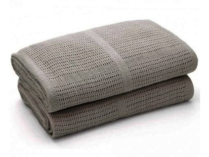 detska hackovana bavlnena deka 75x100 cm grey