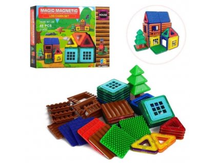 7168 magic magnetic 3d magneticka stavebnice house 48 ks