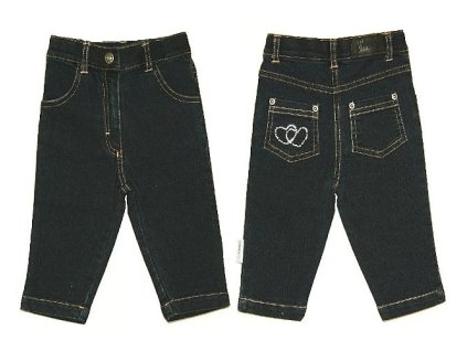 71851 jacky baby jeans kalhoty stretch modre srdce
