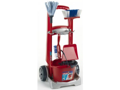 7318 klein vileda uklizeci vozik s prislusenstvim cerveny