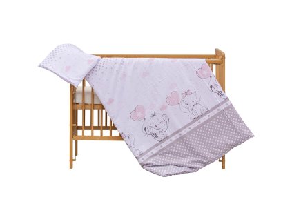 SCARLETT 2D Souprava do postýlky Gusto 2dílná, 90x120cm - RŮŽOVÉ