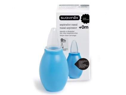 3304006 1 SUAVINEX Nosní odsávačka hlenů do nosíku Modrá