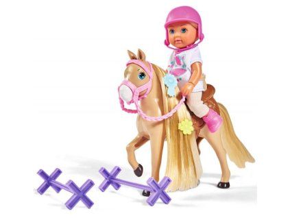 SIMBA Panenka Evička s koníkem 12cm