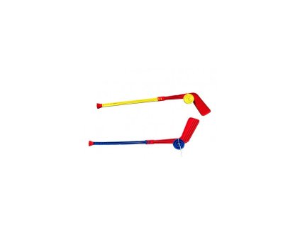 74869 hokejka plastova s pukem 74cm mix barev