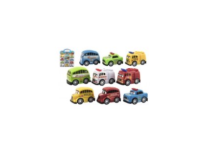 75220 teddies sada auto mini 5cm plast 10ks v blistru