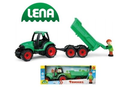 75655 lena auto truckies traktor s vleckou plast 32cm 24m