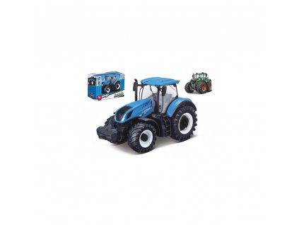 75763 bburago traktor fendt 1050 vario new holland kov plast 13cm 2 druhy v krabicce 15x11x8cm