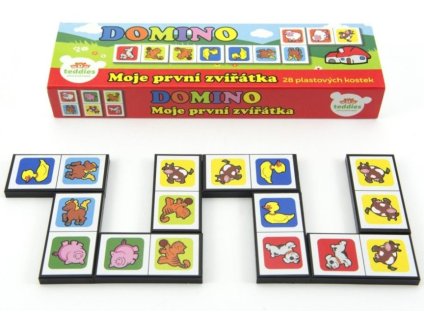 teddies domino moje prvni zviratka 28ks spolecenska hra 1