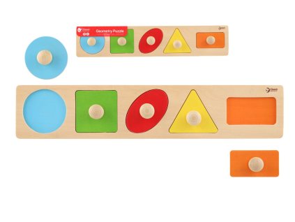 vkladacka 5ks drevo geometricke tvary pro nejmensi