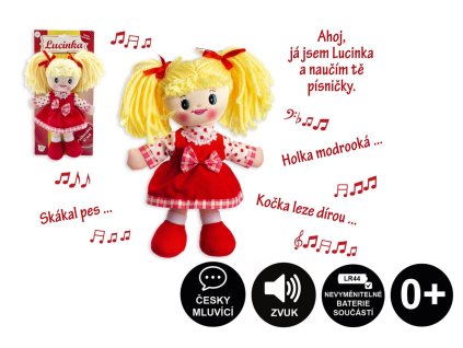 00514103 lucinka panenka hadrova plys 30cm cesky zpivajici