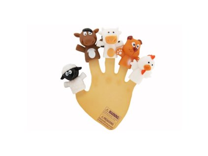 76465 2 manasek prstovy 5ks zviratko domaci farma guma 5cm