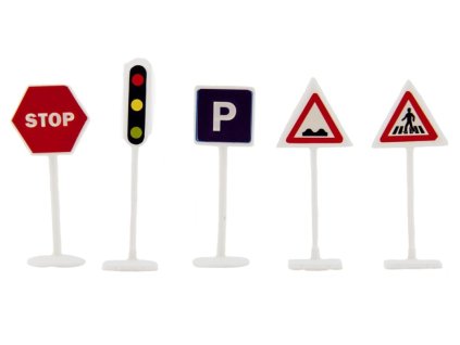 00850049 Teddies Dopravní značky 14 ks plast 5,5cm na kartě 1