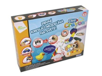 76690 lowlands kreslici modelina clay crayon 4 barvy omalovanky s doplnky 1