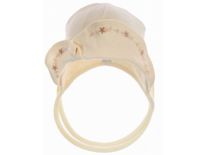 SOFIJA Čepice bavlněná teplejší NUTKA ecru krémová vel. 68cm (42-44)