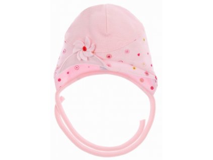 SOFIJA Čepice bavlněná teplejší RUBINKA Růžová vel.62cm (39-41)