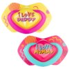 15205 canpol babies set symetrickych silikonovych dudliku light touch 0 6m neon love ruzovy