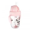 Canpol Babies 56/606 Nevylévací hrneček se slámkou a závažím EXOTIC ANIMALS 270ml růžový