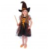 RAPPA karnevalový kostým čarodějnice (M) 6-8 let,116-128 cm hvězdička zlatý E-OBAL