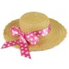 detsky slameny klobouk s ruzovou stuzkou 1