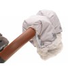 ZOPA Zimní rukavice na kočárek se světlou kožešinou FLUFFY Froggy grey 2