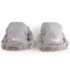 ZOPA Zimní rukavice na kočárek se světlou kožešinou FLUFFY Froggy grey