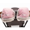 ZOPA Zimní rukavice na kočárek se světlou kožešinou FLUFFY Old pink 1