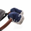 ZOPA Zimní rukavice na kočárek se světlou kožešinou FLUFFY Royal blue 2