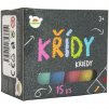 169377 kridy barevne chodnikove 15ks v krabicce cerna