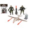 ARMY Sada vojáci s letadlem/dronem a doplňky