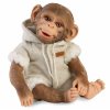Guca 989 REBORN OPIČKA realistická opička miminko s měkkým tělem, oblek 32 cm